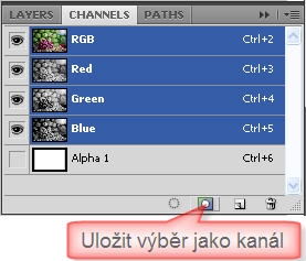 PS - Rámeček (alfa kanál) - uložit výběr
