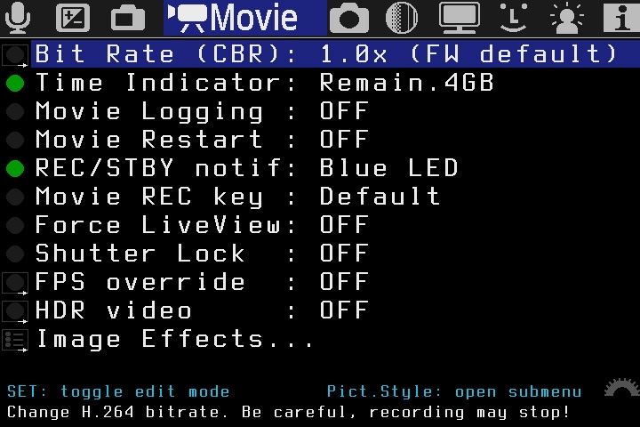 ML - Movie menu