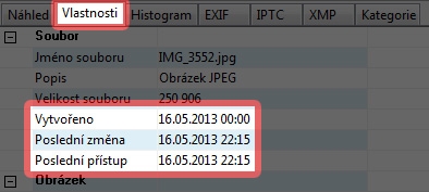 XnView - Průzkumník - Vlastnosti