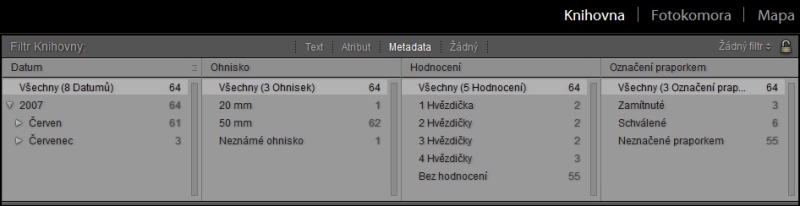 Novinky v LR 6 - Knihovna - Filtr metadat (cz)