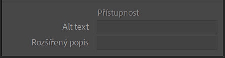 LrC 13.1 – IPTC Metadata – Přístupnost (cz)